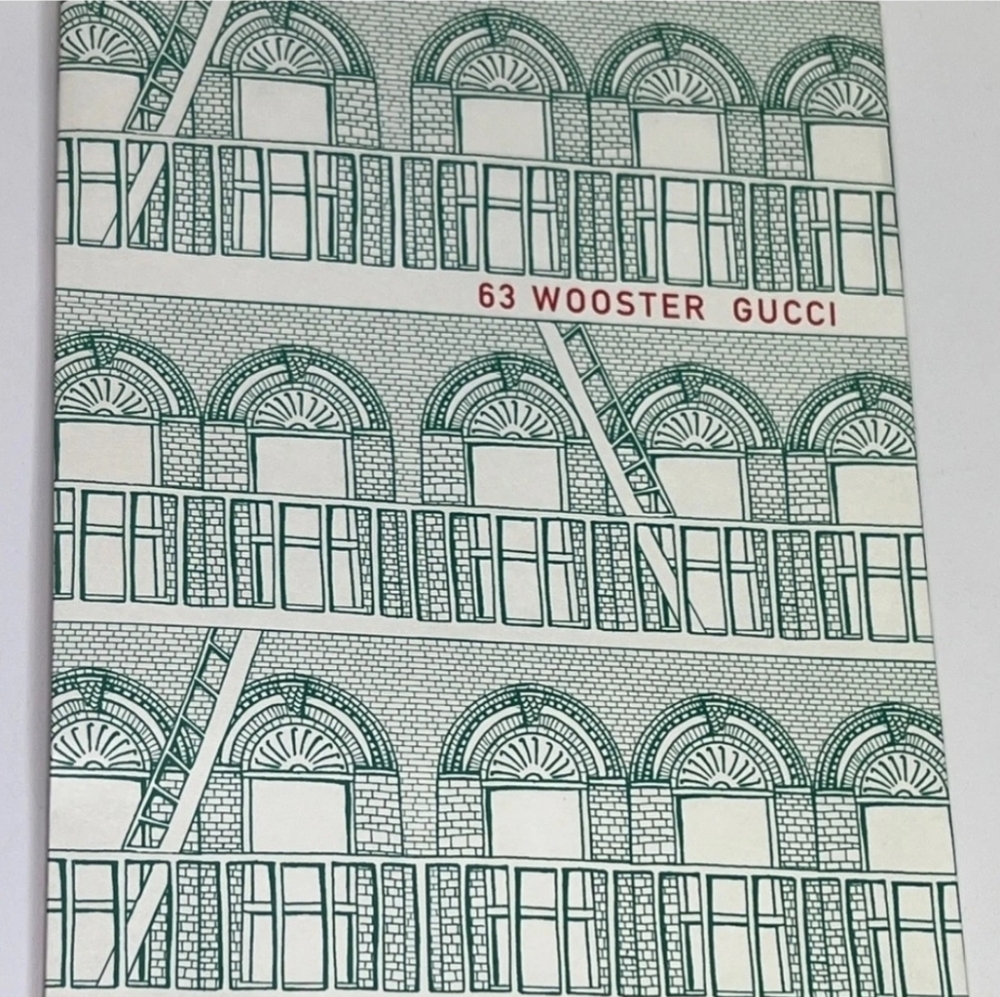 Gucci Wooster Architectural Green and Paper Shopping Bag - Picture 6 of 6